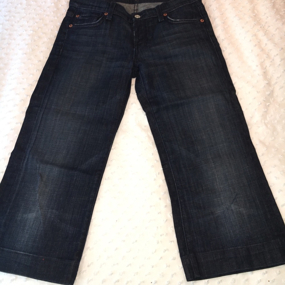 Seven for all Mankind wide legged denim crop
